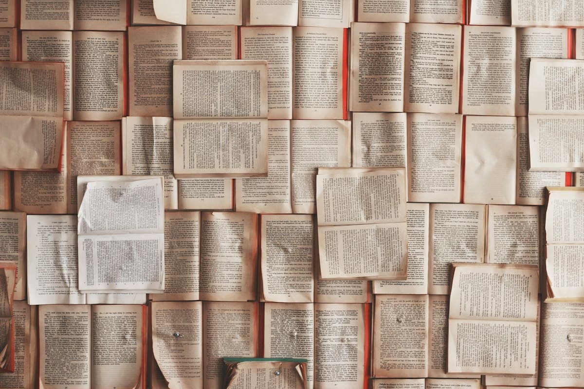 Stack of international literature and multilingual translation books