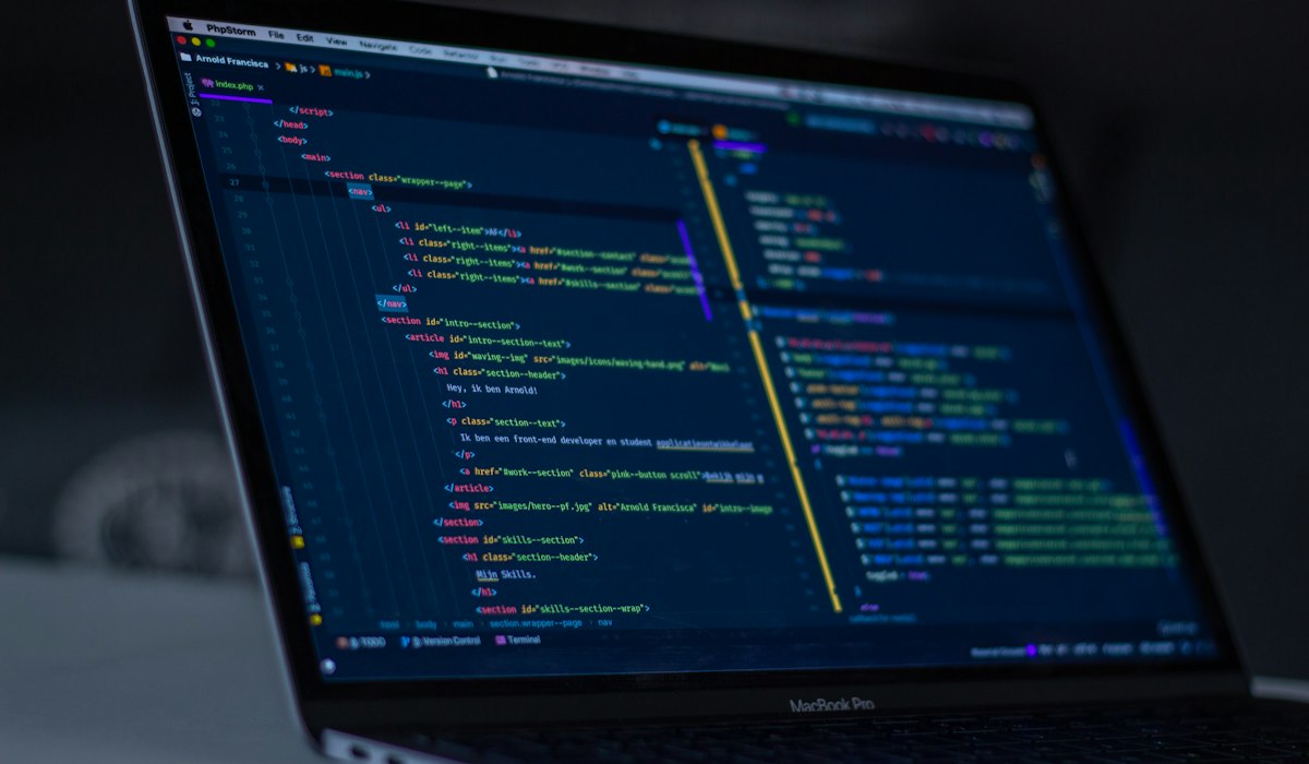 Source code editor highlighting structured database schemas and indexing rules